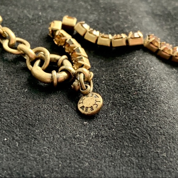 J.Crew Gold Amber Crystal Statement Necklace - Picture 4 of 5